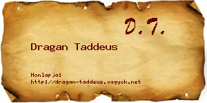 Dragan Taddeus névjegykártya